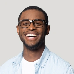 Man smiling with dentures